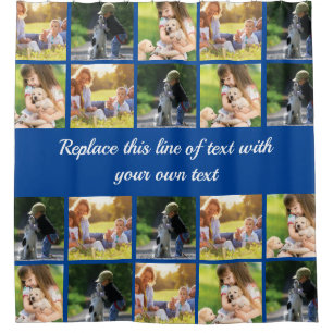 Rideaux De Douche Personnaliser le collage photo et le texte
