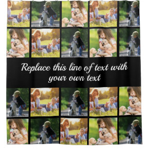 Rideaux De Douche Personnaliser le collage photo et le texte