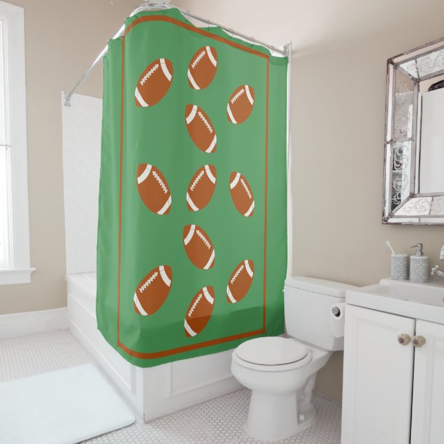 Rideaux De Douche PERSONNALISER LE Football (En situation)