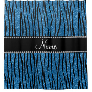 Rideaux De Douche Personnaliser nom misty bleu parties scintillant z