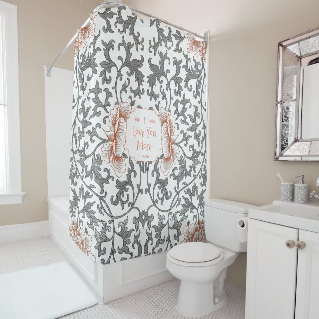 Rideaux De Douche Personnaliser pour dire n'importe quoi Motif Flora (En situation)