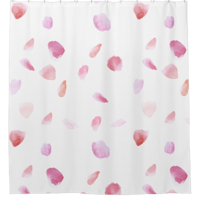 Rideaux De Douche Pétales Rose aquarelle (Devant)