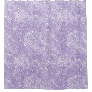 Rideaux De Douche Petit motif en soie moirée lilas lavande