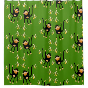 Rideaux De Douche Petit Singe-Enfant mignon