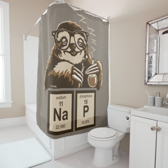 Rideaux De Douche Petit somme découvert par paresse de chimie (En situation)