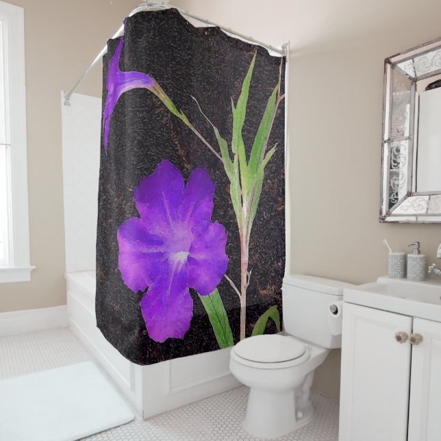 Rideaux De Douche Petunia violet mexicain (En situation)