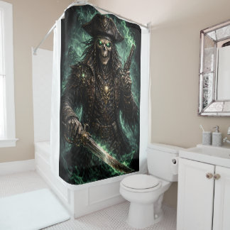 Rideaux De Douche Phantom Pirate Skull – Dark Fantasy Reaper Fleece