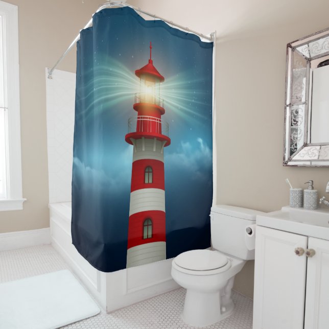 Rideaux De Douche Phare  (En situation)