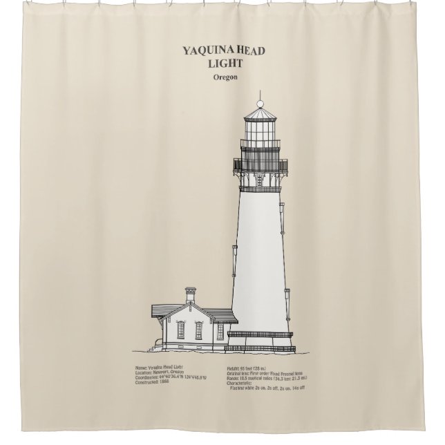 Rideaux De Douche Phare de Yaquina Head - Oregon - SBD (Devant)