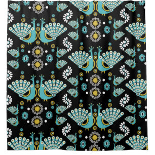 Rideaux De Douche Pheasers Peacock Art