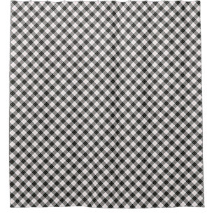 Rideaux De Douche Pherson tartan noir blanc plaid