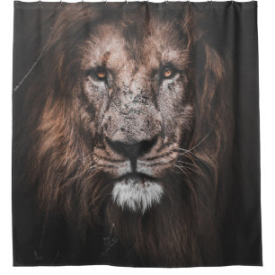 RIDEAUX DE DOUCHE PHOTO DE BROWN LION