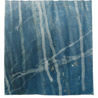 Rideaux De Douche Photo de closep de peinture murale bleue
