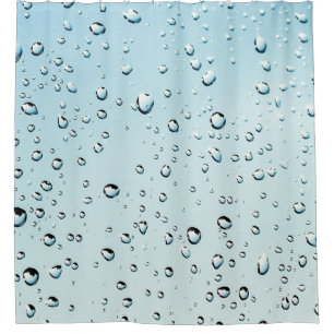Rideaux De Douche Photo de l'eau de gouttes de pluie
