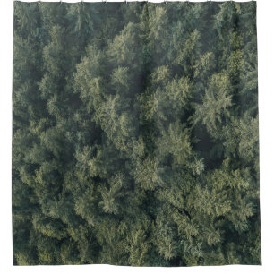 Rideaux De Douche Photographie aérienne d'arbres verts