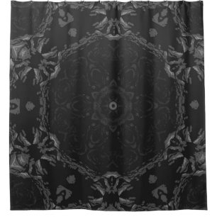 Rideaux De Douche Photographie victorienne de Black Goth Filigree