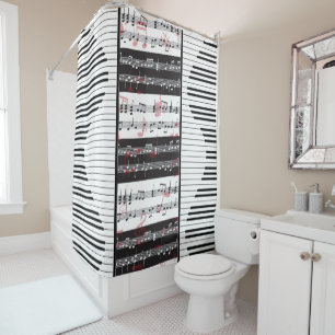 Rideaux De Douche piano et musique partition 2 piano