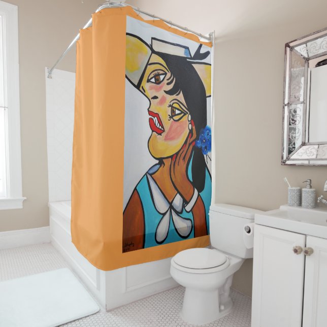 RIDEAUX DE DOUCHE PICASSO PAR NORA (En situation)