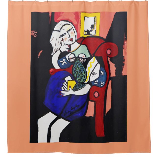 RIDEAUX DE DOUCHE PICASSO PAR NORA (Devant)