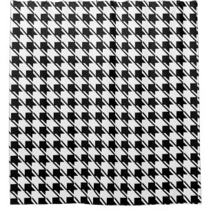 Rideaux De Douche Pied-de-poule blanc noir
