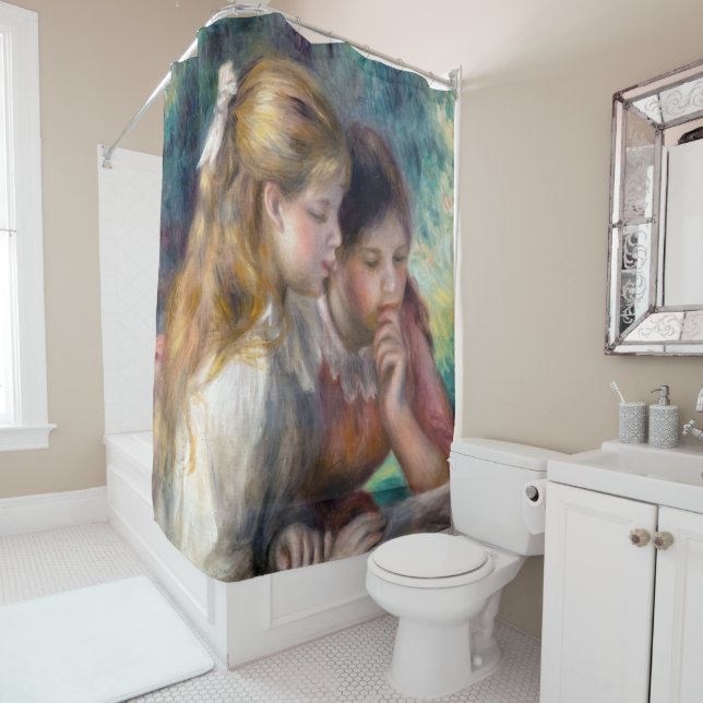 Rideaux De Douche Pierre-Auguste Renoir - Lecture (En situation)