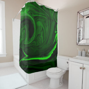 Rideaux De Douche pierre de malachite verte à texture