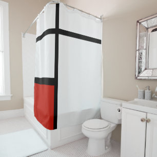 Rideaux De Douche Piet Mondrian - Composition Abstrait géométrique
