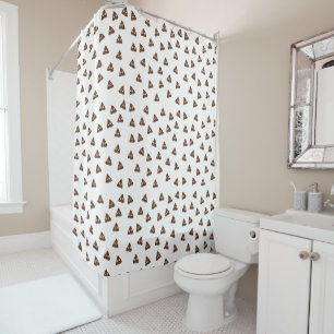 Rideaux De Douche Pile de Poo emoji souriants poops