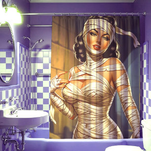 Rideaux De Douche Pin-up de momie vintage