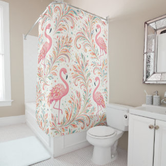 Rideaux De Douche Pink Flamingo Mirage