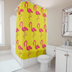 Rideaux De Douche Pink flamingo pop art unique