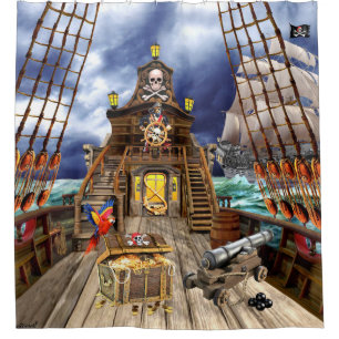 RIDEAUX DE DOUCHE PIRATES CATASTROPHES