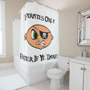 Rideaux De Douche Pirates seulement - Entrez Si Vous Osez