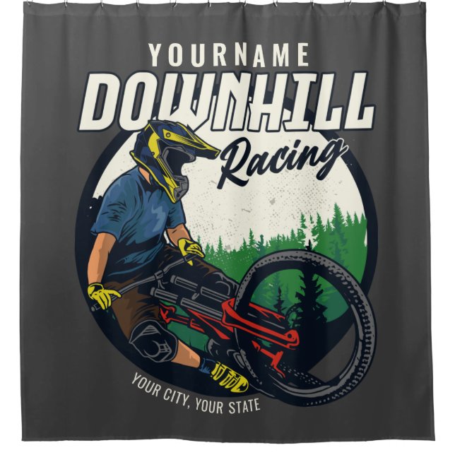 Rideaux De Douche Piste VTT de descente personnalisée (Devant)