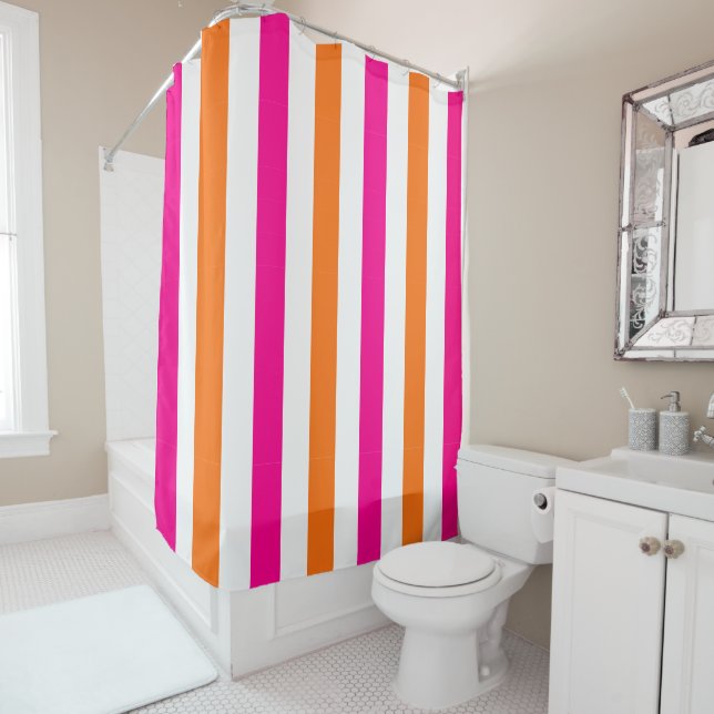 Rideaux De Douche PixDezines do-it-yourself Couleurs, Monogramable (En situation)