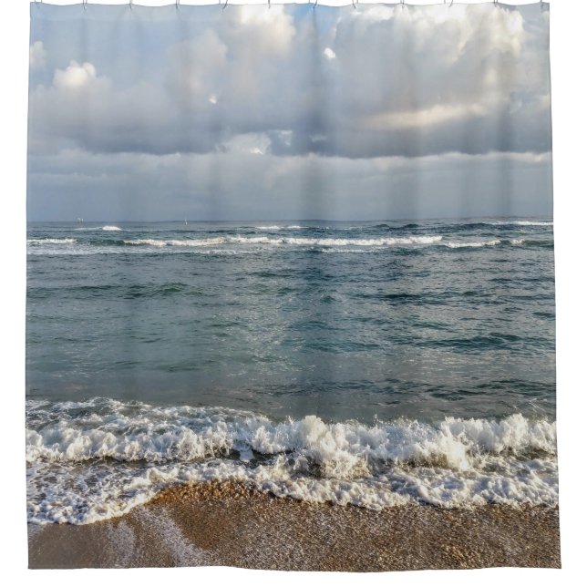 Rideaux De Douche Plage d'océan de la photo 9 (Devant)