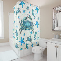 Plage moderne Crabe Bleu Starfish Horloge