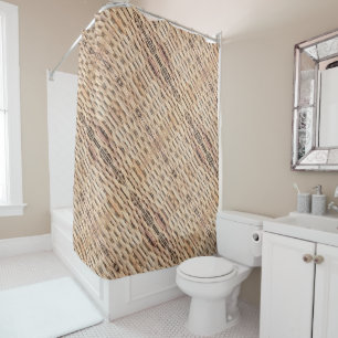 Rideaux De Douche plage rustique île tropicale tissée