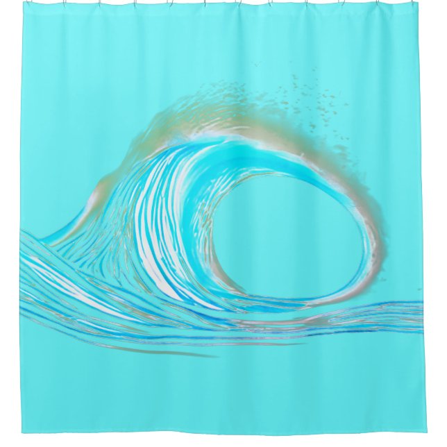 Rideaux De Douche Plage turquoise (Devant)