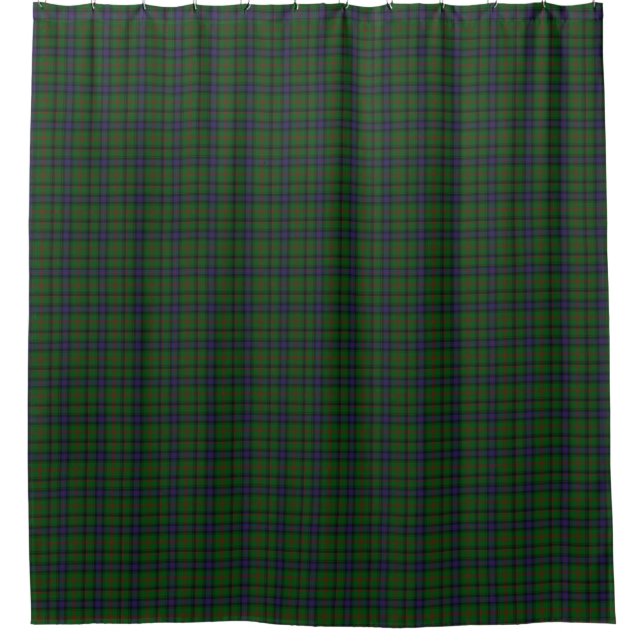 Rideaux De Douche Plaid bleu vert tartan Park (Devant)