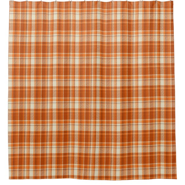 Rideaux De Douche Plaid orange (Devant)