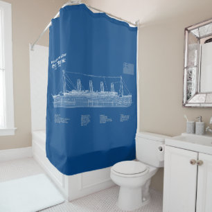 Rideaux De Douche Plan directeur du navire Titanic RMS ABD