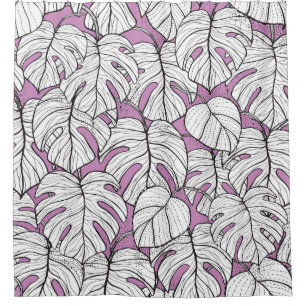 Rideaux De Douche Plante de Monstère tropicale Répéter le Motif