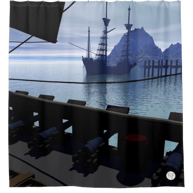 Rideaux De Douche Plate-forme de bateau (Devant)