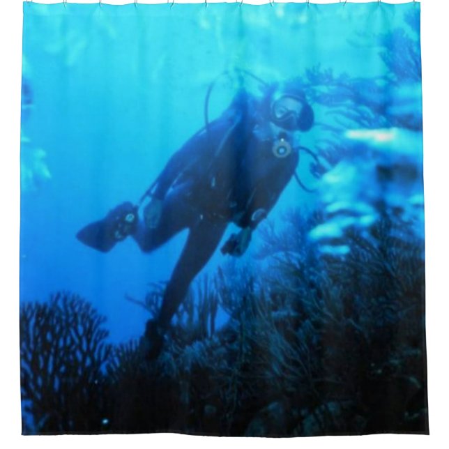 RIDEAUX DE DOUCHE PLONGÉE DE SCUBA (Devant)