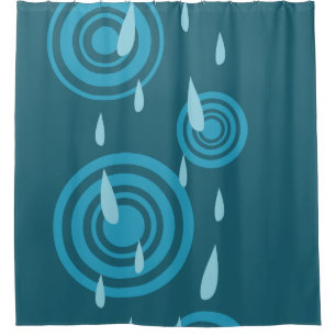 Rideaux De Douche Pluie bleue