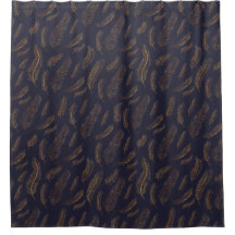 Plume élégante d'indigo et d'or