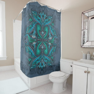 Rideaux De Douche Plumes de paon mystique