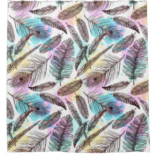 Rideaux De Douche Plumes d'oiseaux