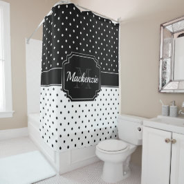 Rideaux De Douche Points noirs et blancs